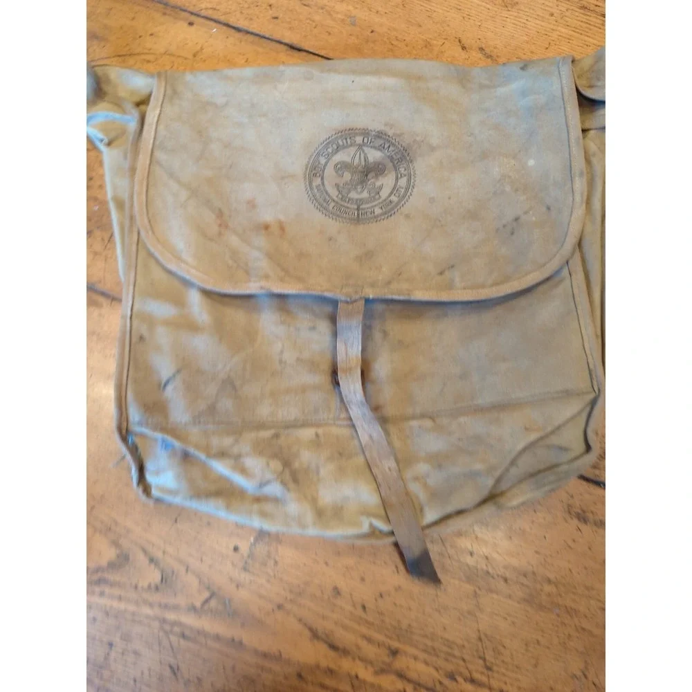 VINTAGE BOY SCOUTS‎ OF AMERICA NATIONAL COUNCIL BACKPACK CANVAS